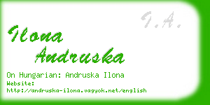 ilona andruska business card